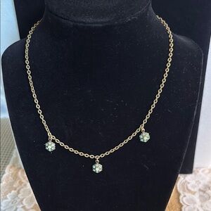 Vintage Gold Floral Pendant Necklace